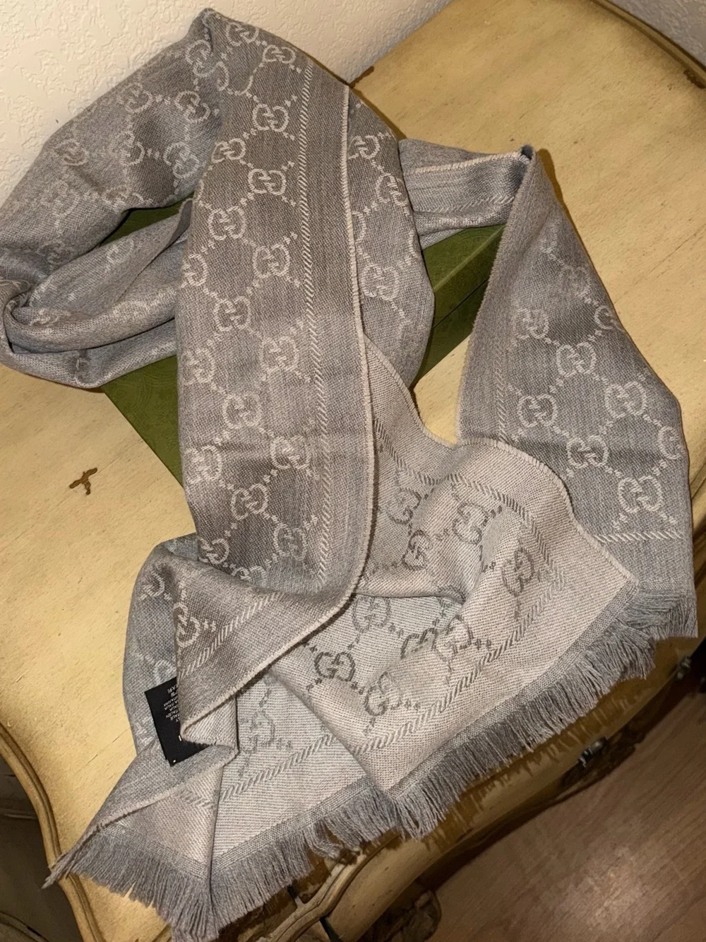 Gucci GG Wool Jacquard Scarf